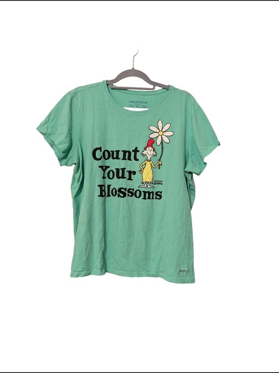 Life Is Good Tops - Life Is Good Mint Green 'Count Your Blossoms' Graphic Tee